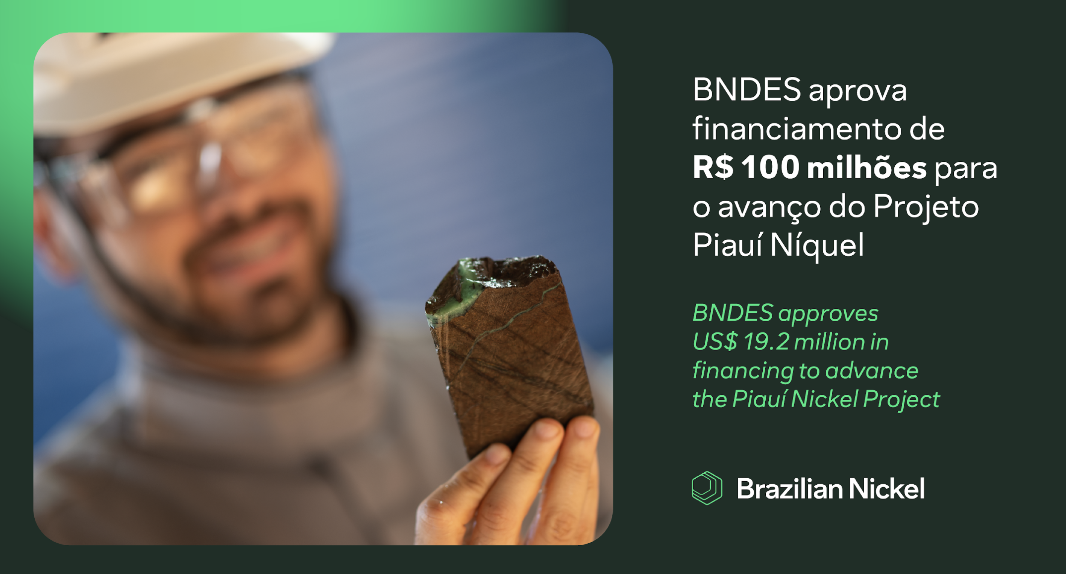 BNDES aprova R$ 100 mi para apoiar processamento de níquel no Piauí